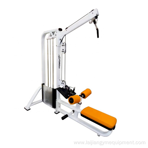 Dual function pin loaded lat pulldown row machine